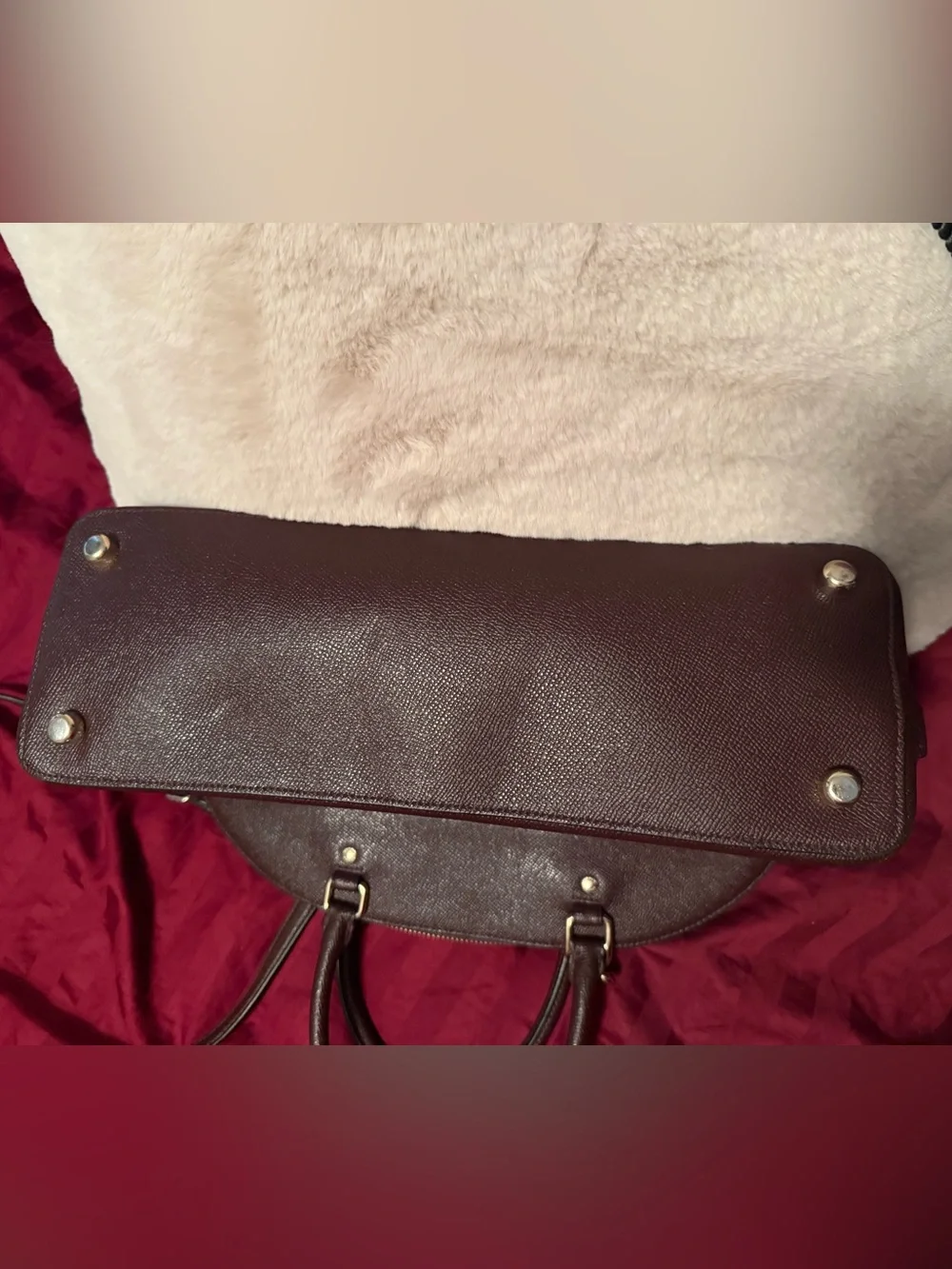 Coach Mini Sierra Burgundy Dome Satchel with Removable Strap - Picture 9 of 9